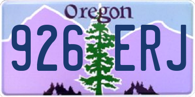 OR license plate 926ERJ