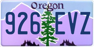 OR license plate 926EVZ