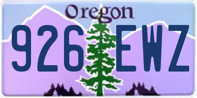 OR license plate 926EWZ