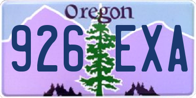 OR license plate 926EXA