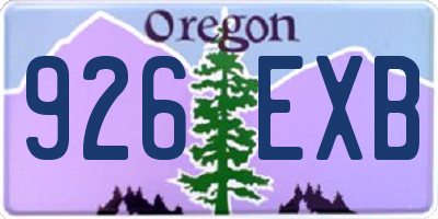 OR license plate 926EXB