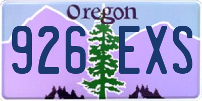 OR license plate 926EXS