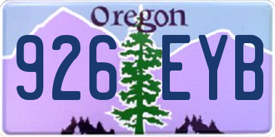 OR license plate 926EYB