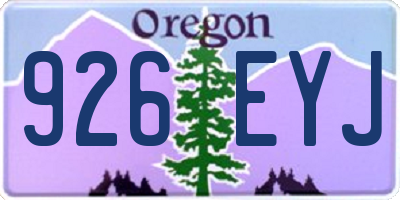OR license plate 926EYJ