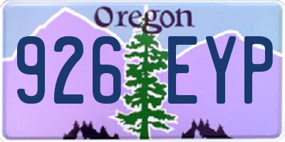 OR license plate 926EYP