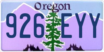 OR license plate 926EYY