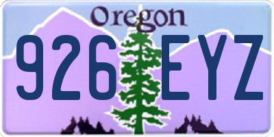 OR license plate 926EYZ