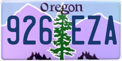 OR license plate 926EZA