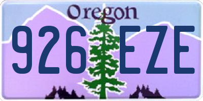 OR license plate 926EZE