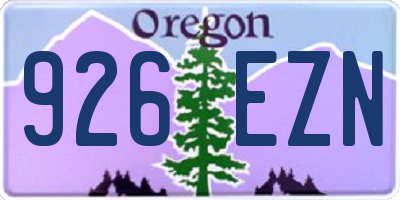 OR license plate 926EZN