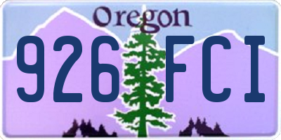 OR license plate 926FCI