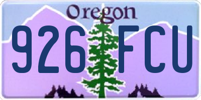 OR license plate 926FCU