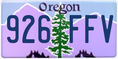 OR license plate 926FFV