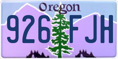 OR license plate 926FJH