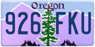 OR license plate 926FKU