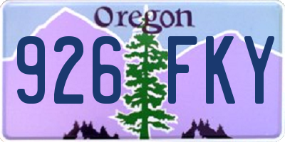 OR license plate 926FKY