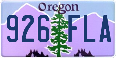 OR license plate 926FLA