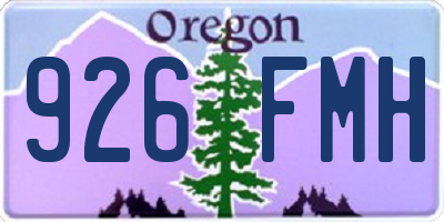 OR license plate 926FMH