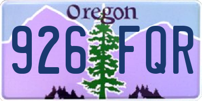 OR license plate 926FQR