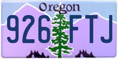 OR license plate 926FTJ