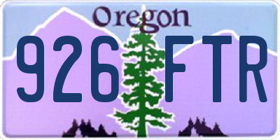 OR license plate 926FTR