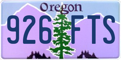 OR license plate 926FTS