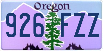 OR license plate 926FZZ