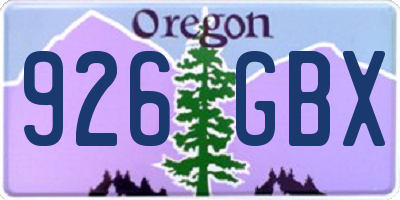 OR license plate 926GBX