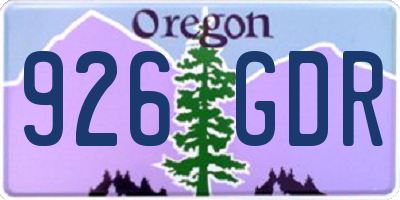 OR license plate 926GDR