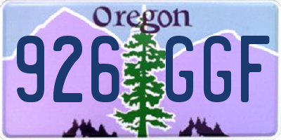 OR license plate 926GGF