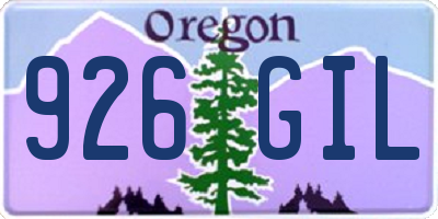 OR license plate 926GIL
