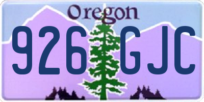 OR license plate 926GJC