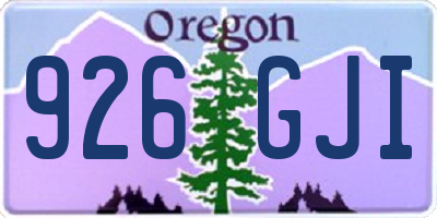OR license plate 926GJI