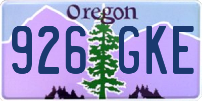 OR license plate 926GKE