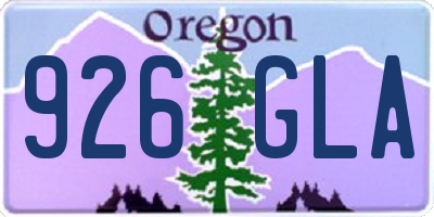OR license plate 926GLA