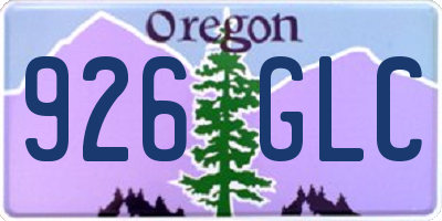 OR license plate 926GLC
