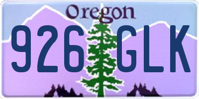 OR license plate 926GLK