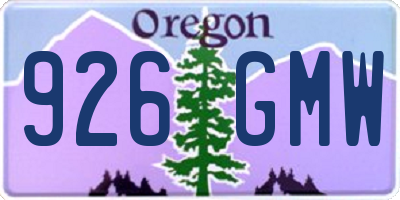 OR license plate 926GMW