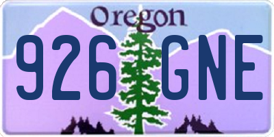 OR license plate 926GNE