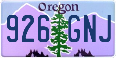 OR license plate 926GNJ