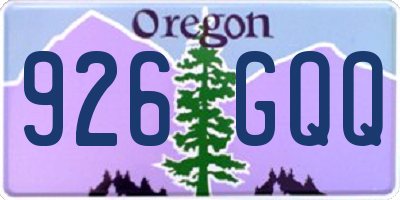 OR license plate 926GQQ
