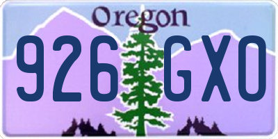OR license plate 926GXO