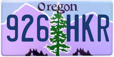 OR license plate 926HKR