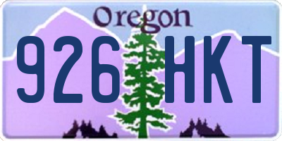 OR license plate 926HKT
