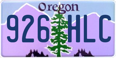 OR license plate 926HLC