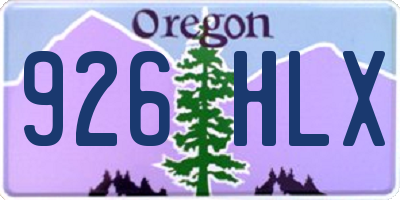 OR license plate 926HLX