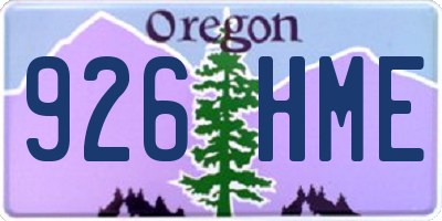 OR license plate 926HME