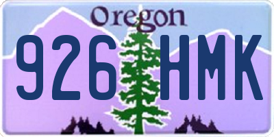 OR license plate 926HMK