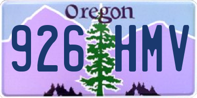 OR license plate 926HMV