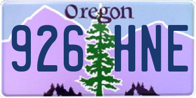 OR license plate 926HNE